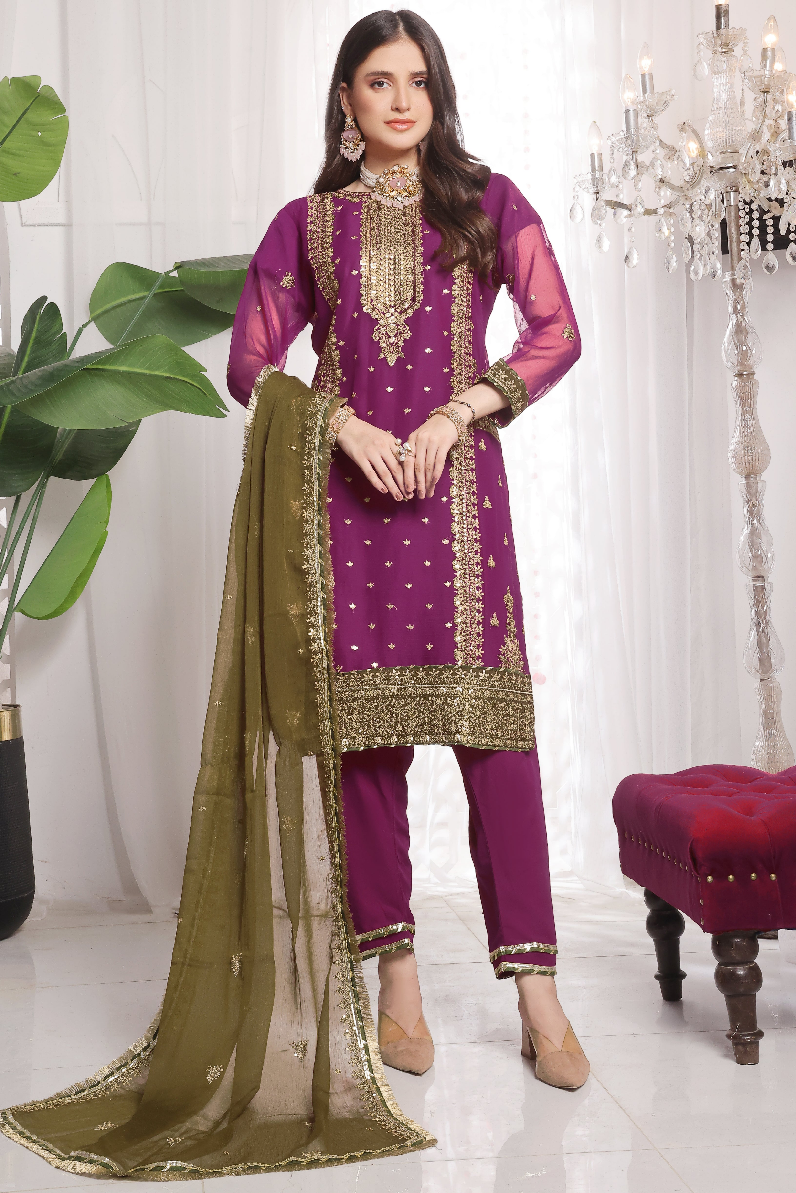 3 Piece Stitched - Janaan