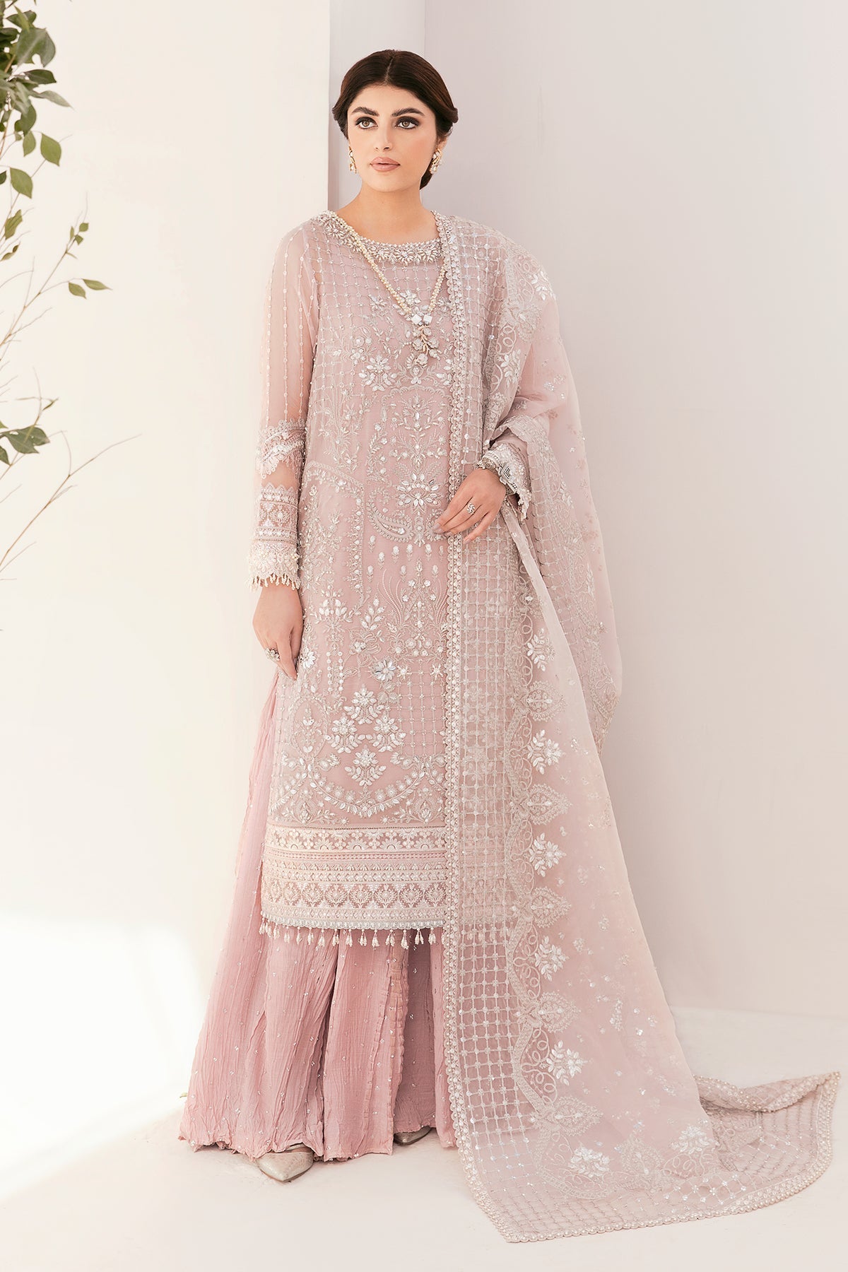 Embroidered Chiffon By Baroque - STITCHED