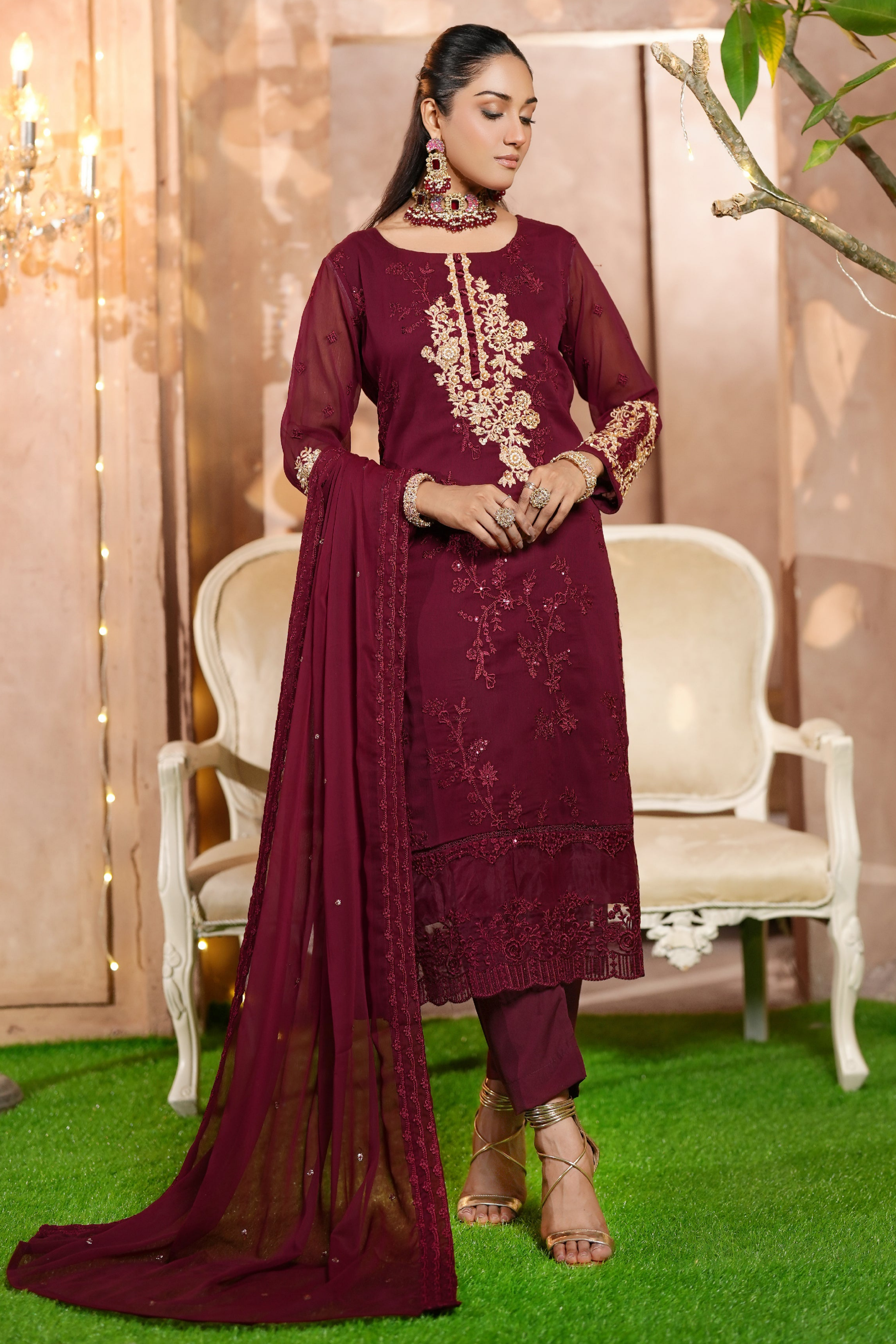 3 Piece Stitched - Nureen