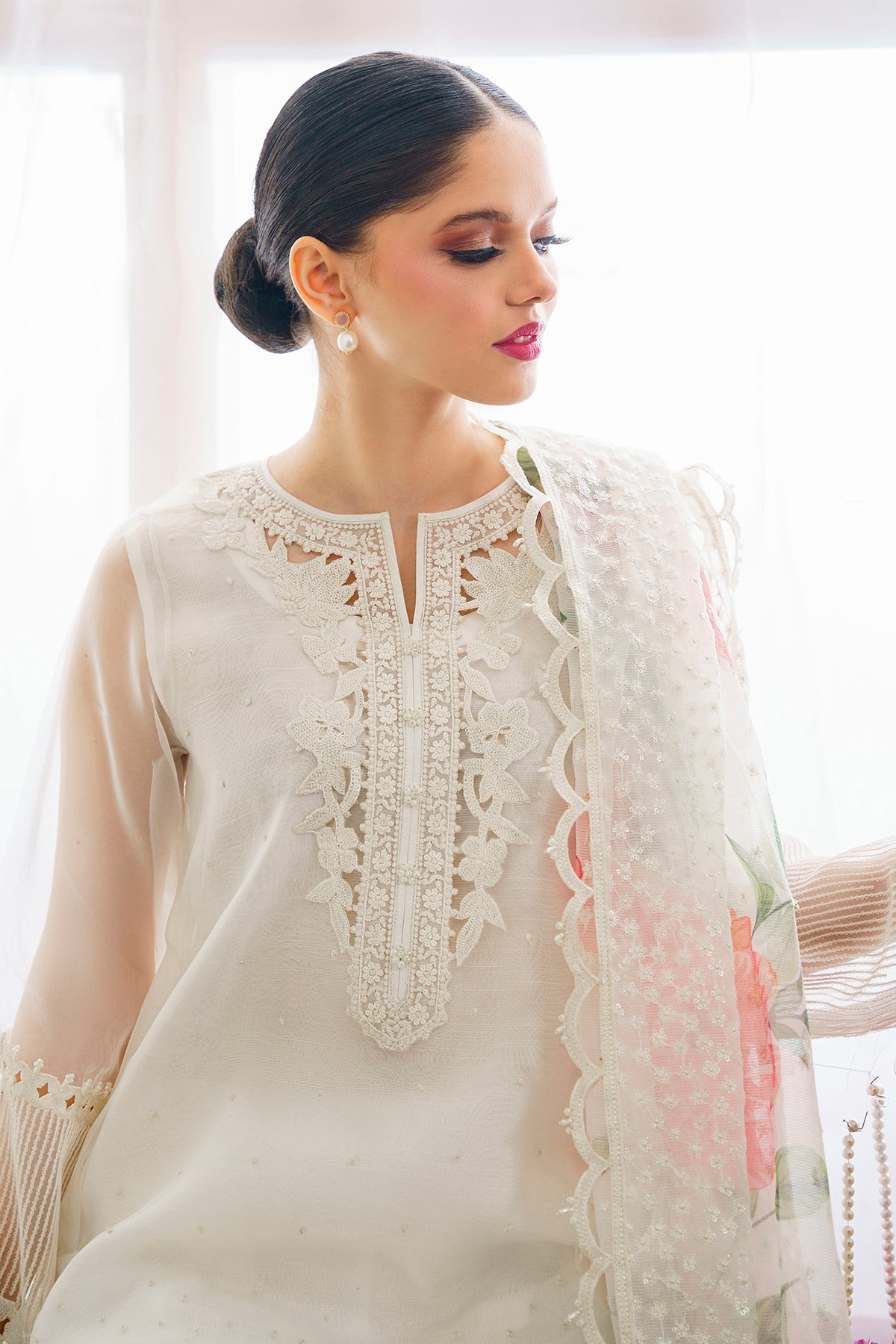 Embroidered Organza By Baroque - STITCHED