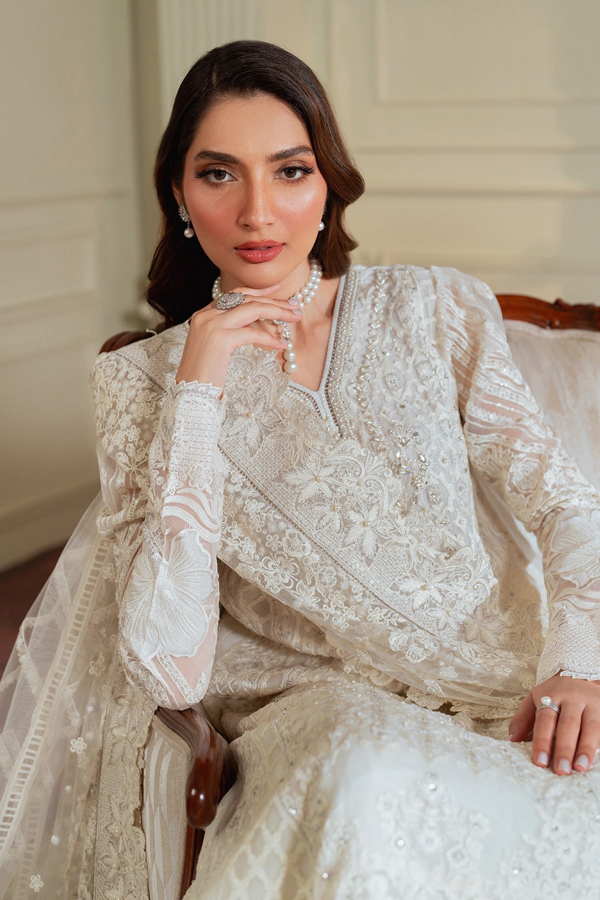 Embroidered Chiffon By Baroque - STITCHED