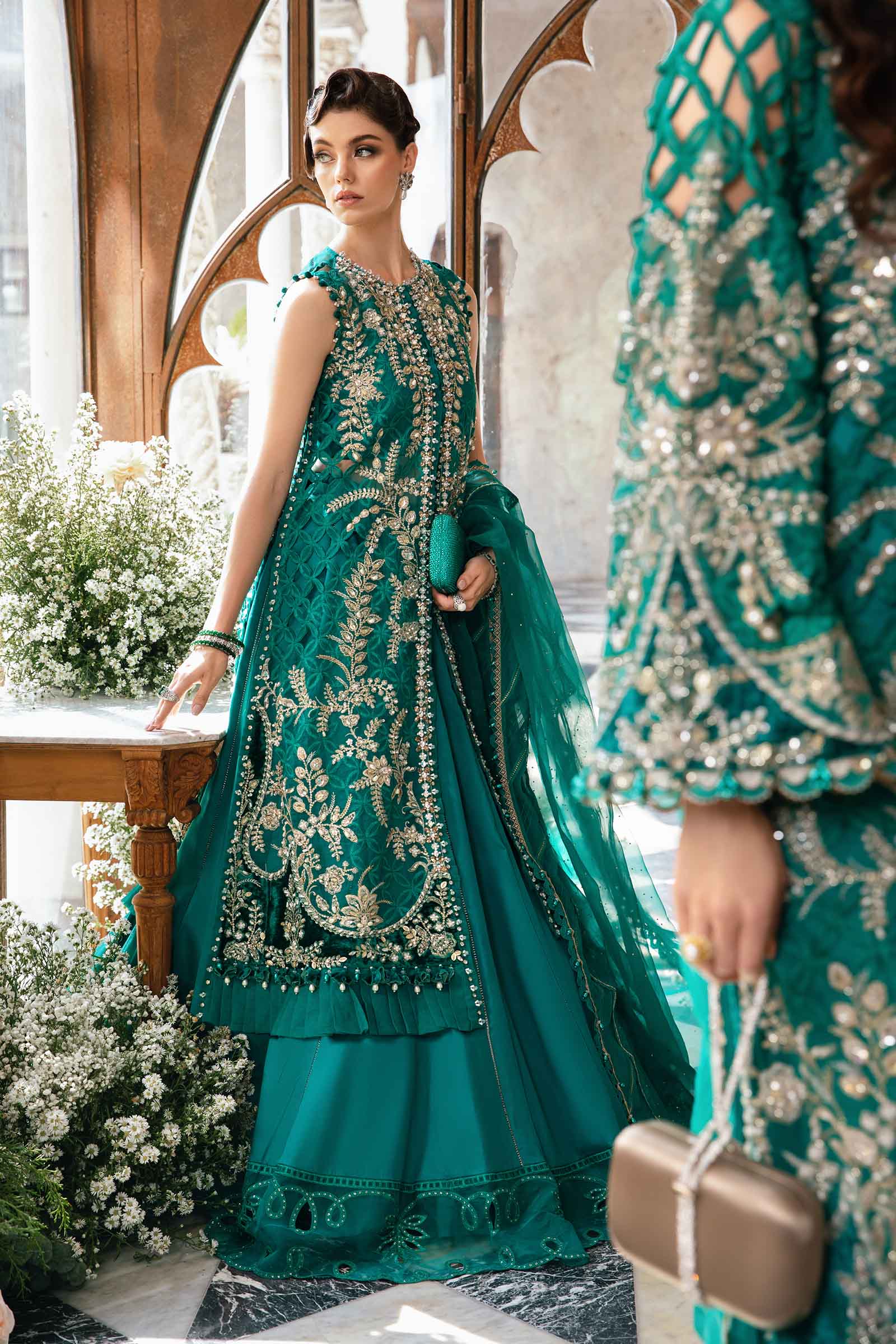 Green Mbroidered By Maria.B - STITCHED
