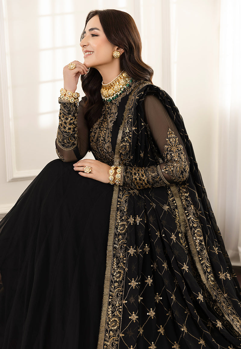 3 Piece Stitched - Embroidered Chiffon | AsimJofa