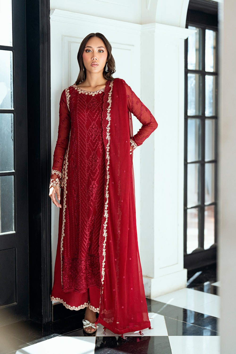 3 Piece Embroidered By Azure - STITCHED